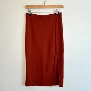 Aritzia Babaton tight skirt with slit in cider.